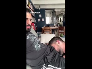 gorgeous cocksucker blowing a sexy hairy bearded guy